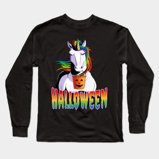 Unicorn Happy Halloween Long Sleeve T-Shirt